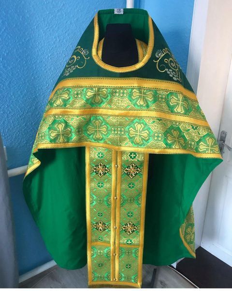 ОБЛАЧЕННЯ СВЯЩЕННИКА КОМБІНОВАНЕ З ПАРЧІ 58/155 9-879685 фото