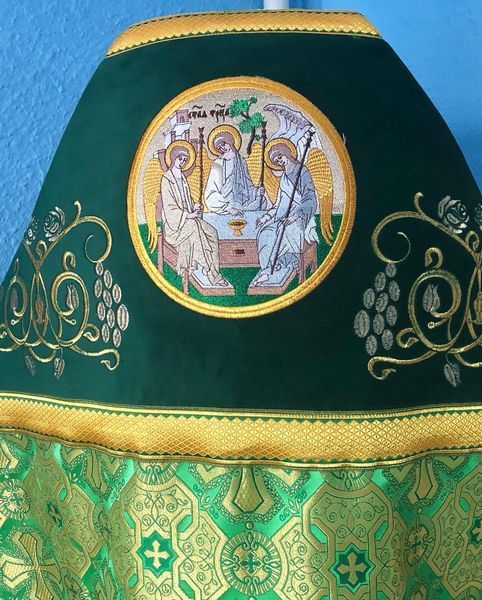 ОБЛАЧЕННЯ СВЯЩЕННИКА КОМБІНОВАНЕ З ПАРЧІ 58/155 9-879685 фото